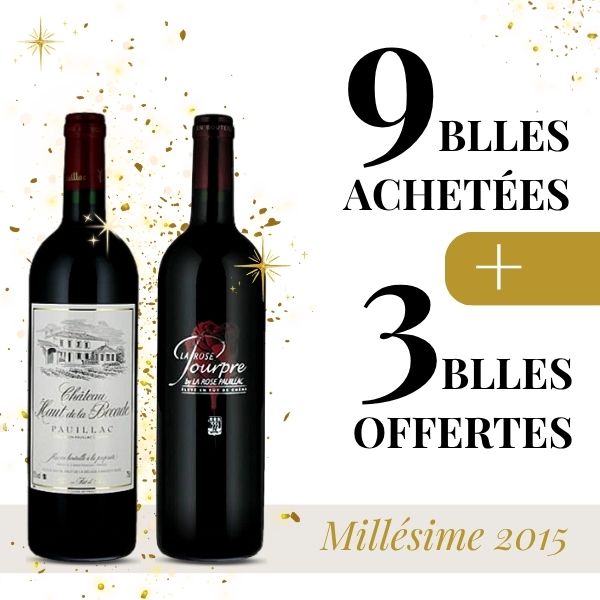 9 blles + 3 offertes millésime 2015